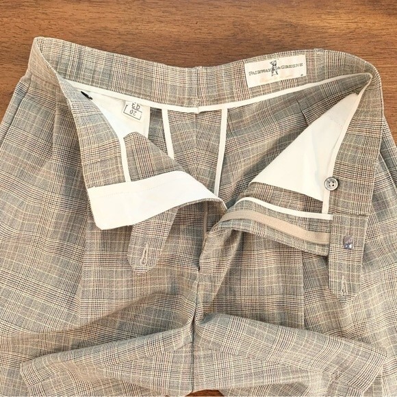 Vintage Fairway & Greene Italian Wool Plaid Modest High Waisted Golf Shorts - Picture 10 of 10